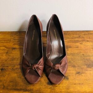 Banana Republic Brown Peep Toe Heels 2 1/2”.  Size 8